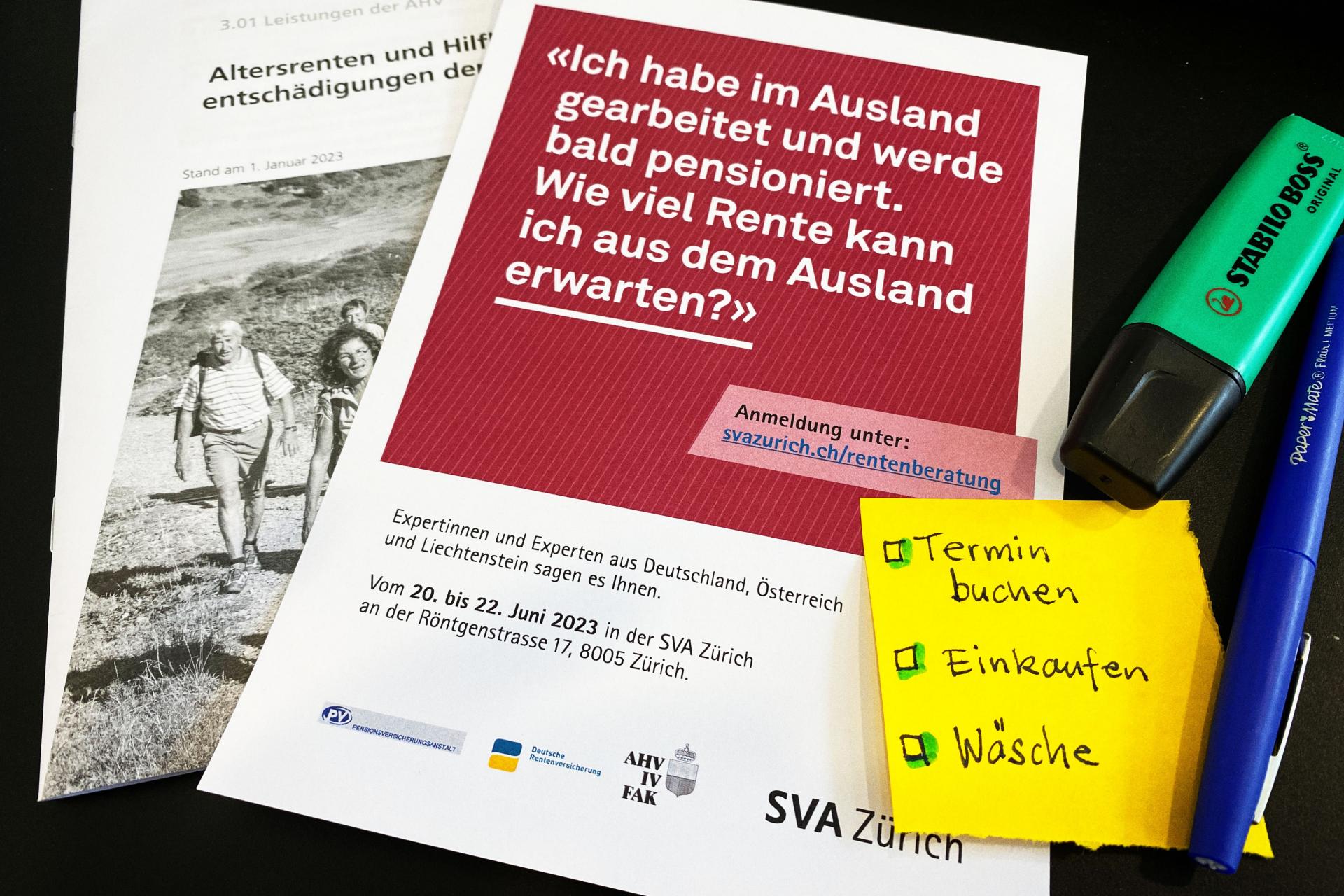 «Wer bezahlt meine AHV-Rente, wenn ich im Ausland gearbeitet habe?» Expertinnen und Experten aus Deutschland, Österreich und Liechtenstein sagen es Ihnen.